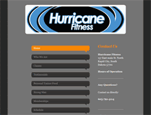 Tablet Screenshot of hurricanefitness.com